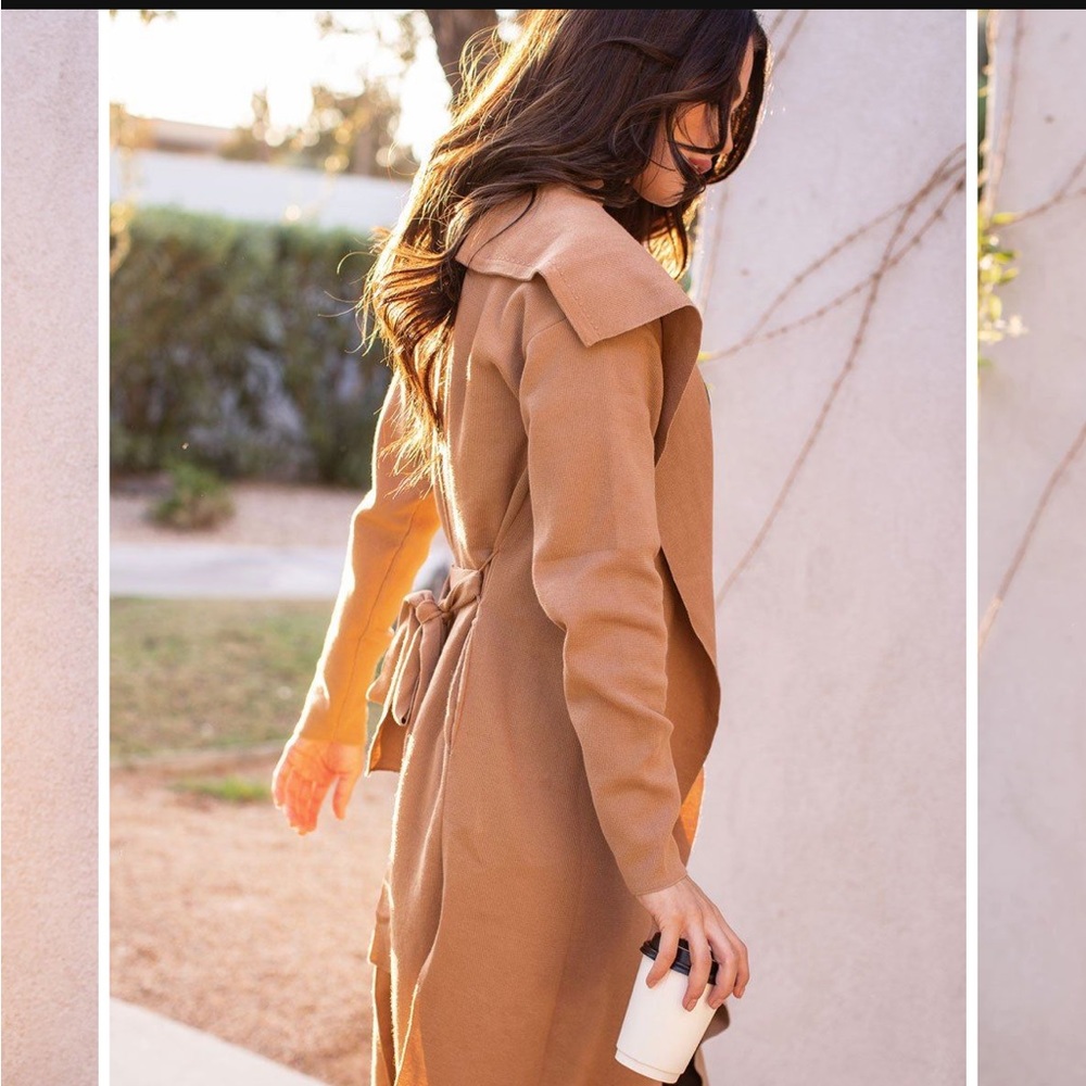 Camel Lightweight Trench Coat - Picture 2 of 5